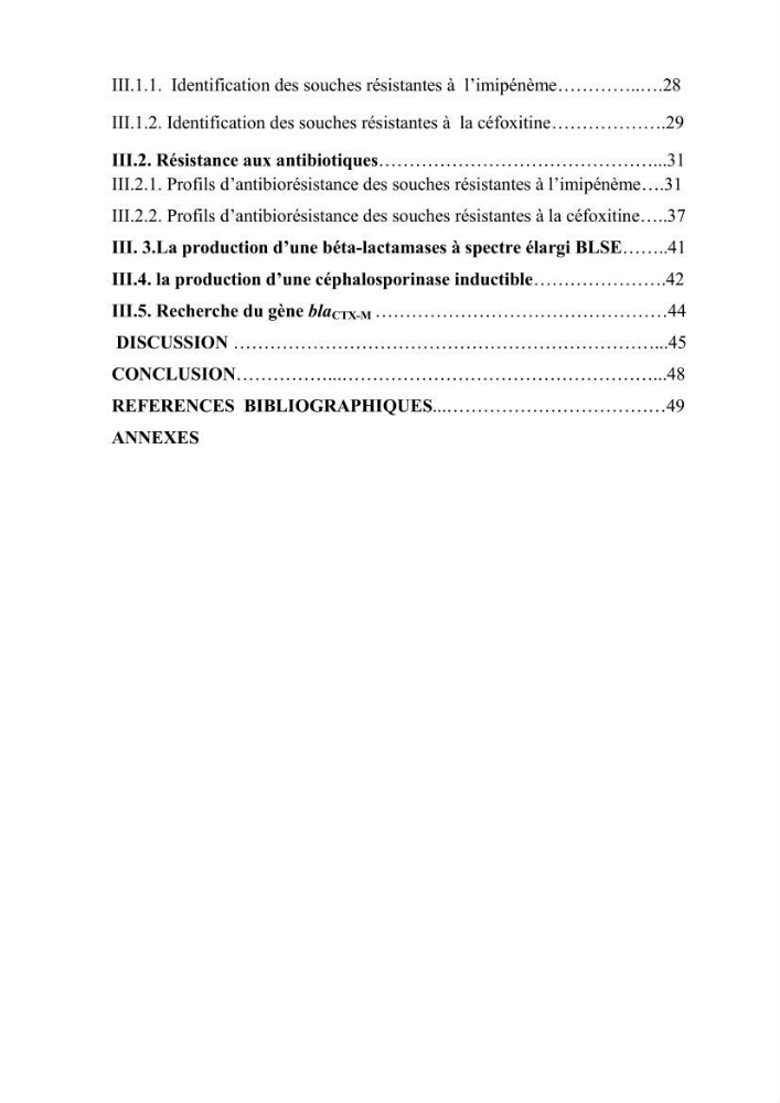 Caractérisation des mécanismes de résistance aux béta-lactamines chez des bactéries à Gram négatif isolées des eaux usées et aux traitées de la STEP de Boumerdes