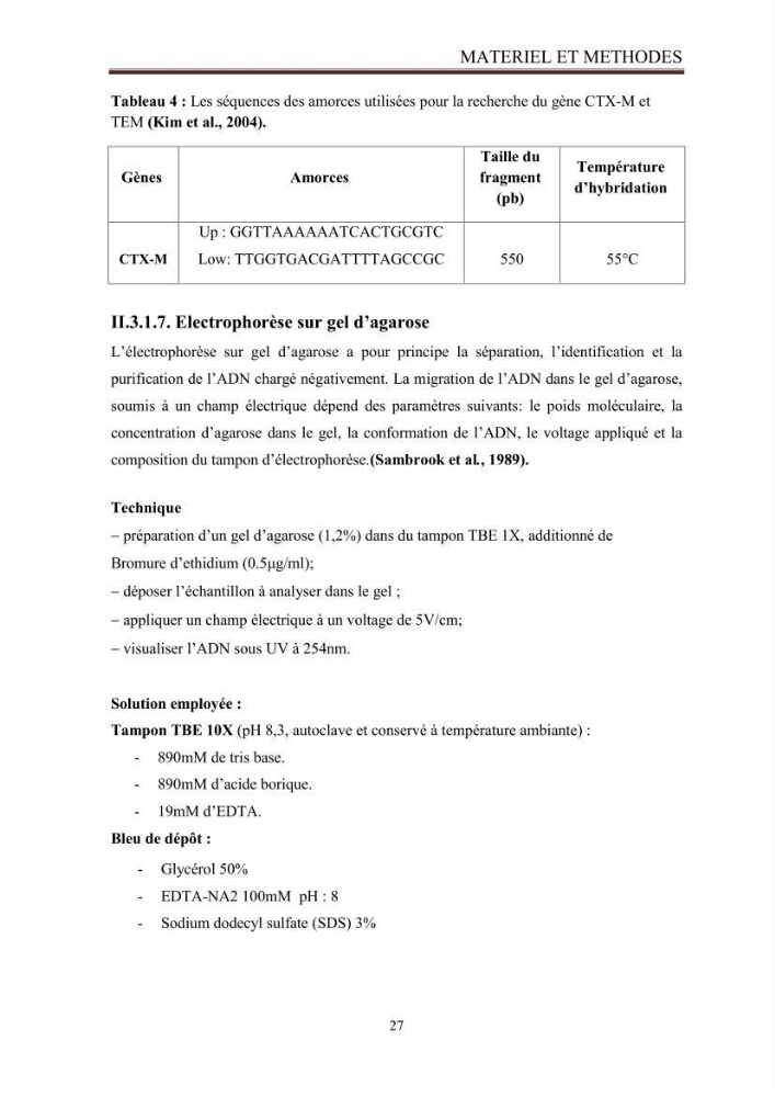 Caractérisation des mécanismes de résistance aux béta-lactamines chez des bactéries à Gram négatif isolées des eaux usées et aux traitées de la STEP de Boumerdes