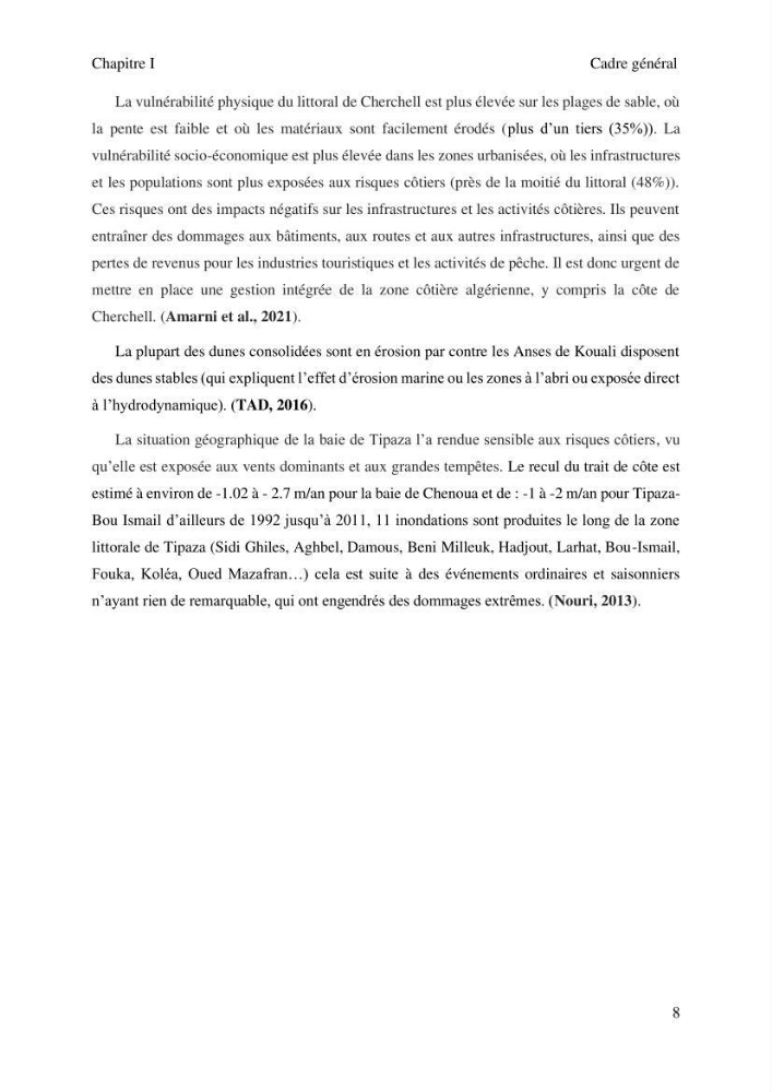 Gestion et valorisation des zones littorales à intérêt stratégique cas de la wilaya de Tipaza