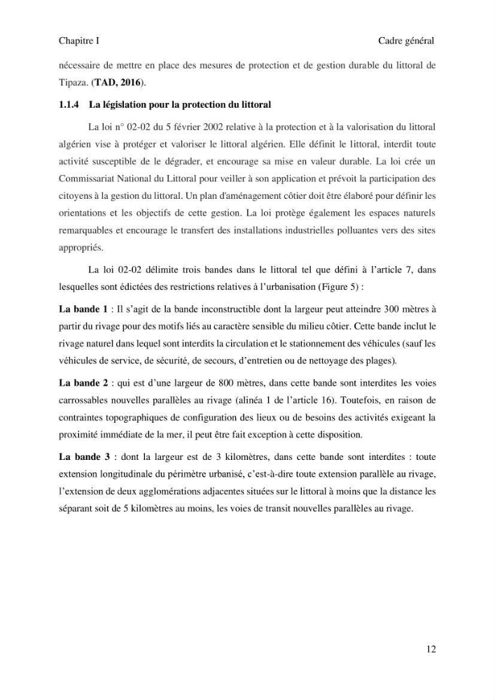 Gestion et valorisation des zones littorales à intérêt stratégique cas de la wilaya de Tipaza