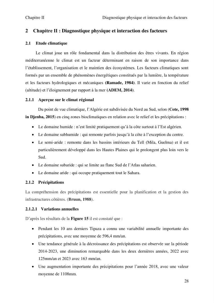 Gestion et valorisation des zones littorales à intérêt stratégique cas de la wilaya de Tipaza