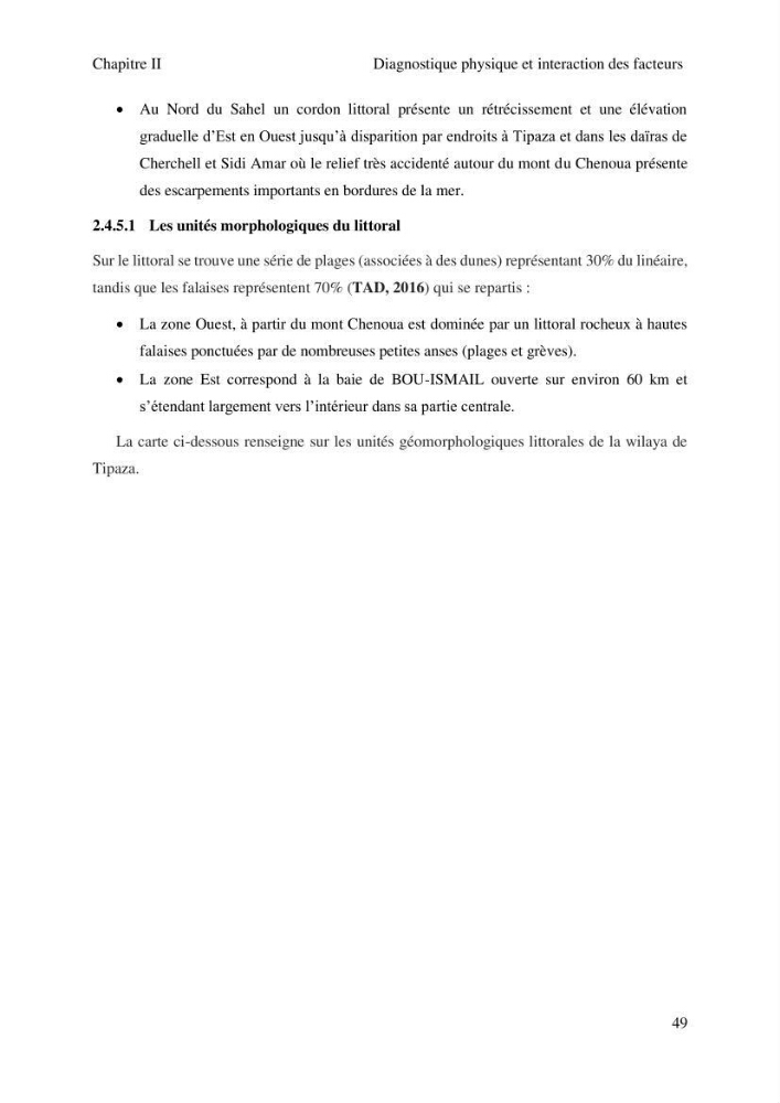 Gestion et valorisation des zones littorales à intérêt stratégique cas de la wilaya de Tipaza
