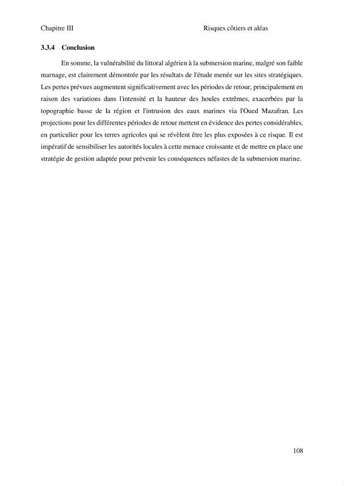 Gestion et valorisation des zones littorales à intérêt stratégique cas de la wilaya de Tipaza
