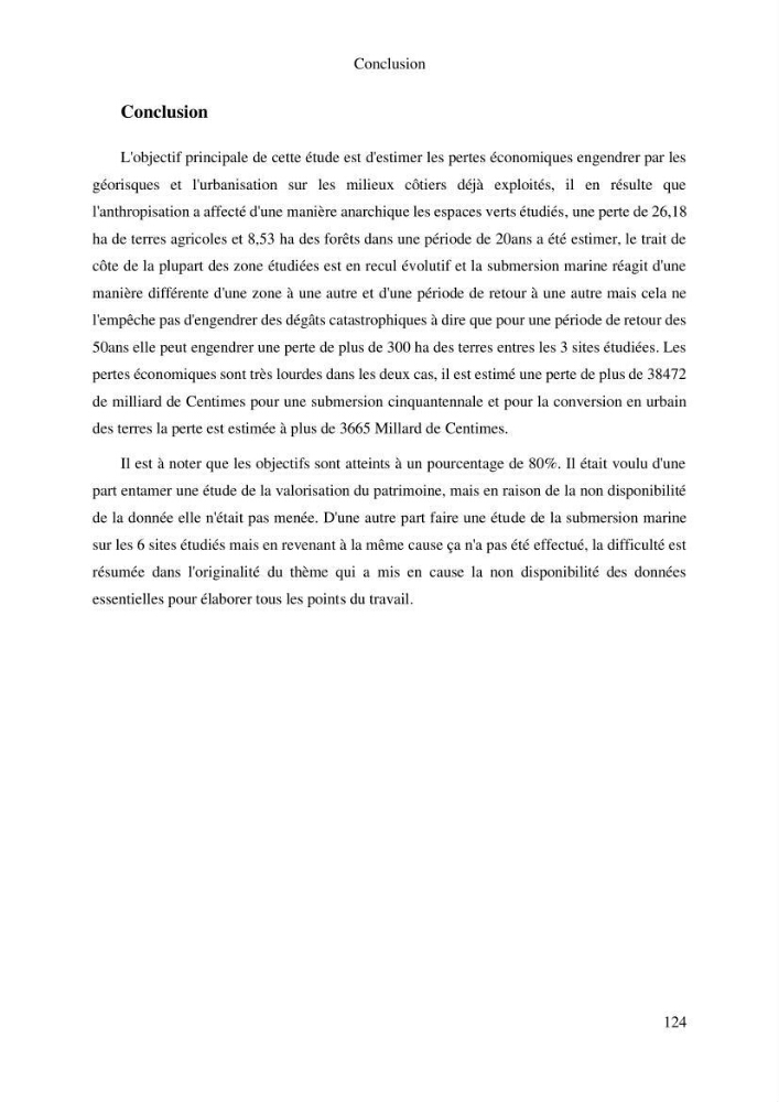 Gestion et valorisation des zones littorales à intérêt stratégique cas de la wilaya de Tipaza