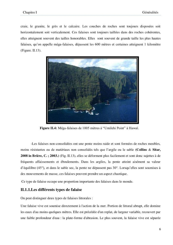 Evolution et dynamique de la falaise Est de Boumerdes et proposition des solutions