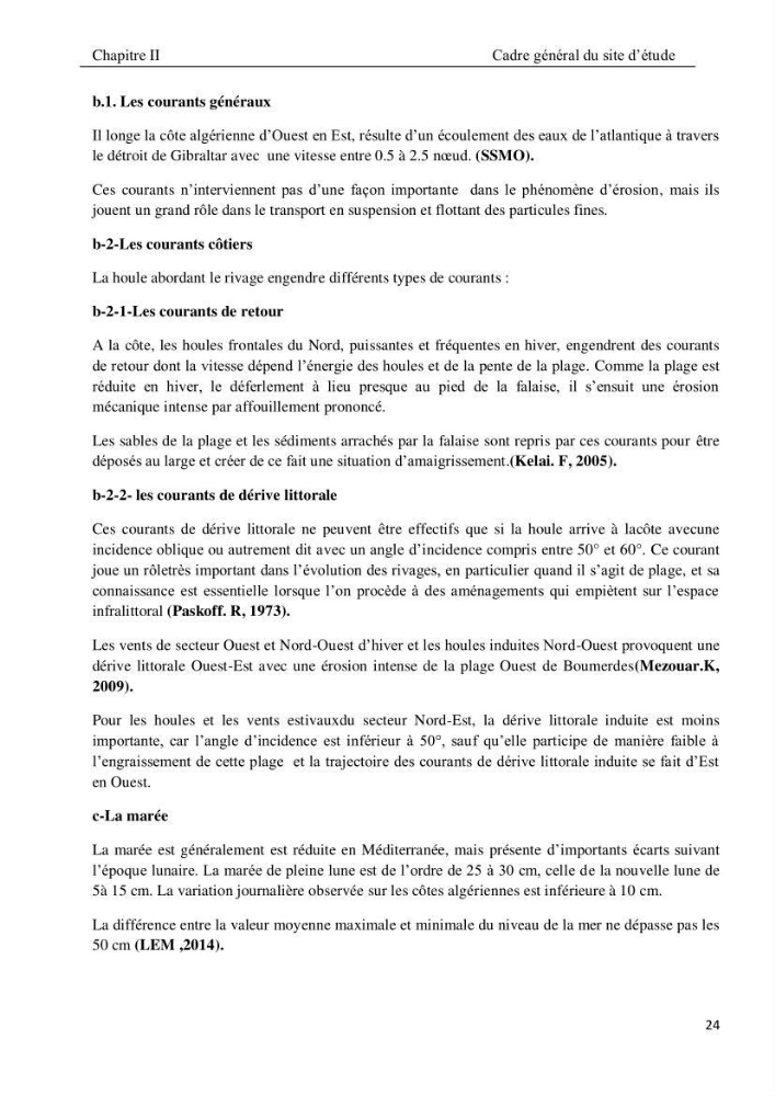 Evolution et dynamique de la falaise Est de Boumerdes et proposition des solutions