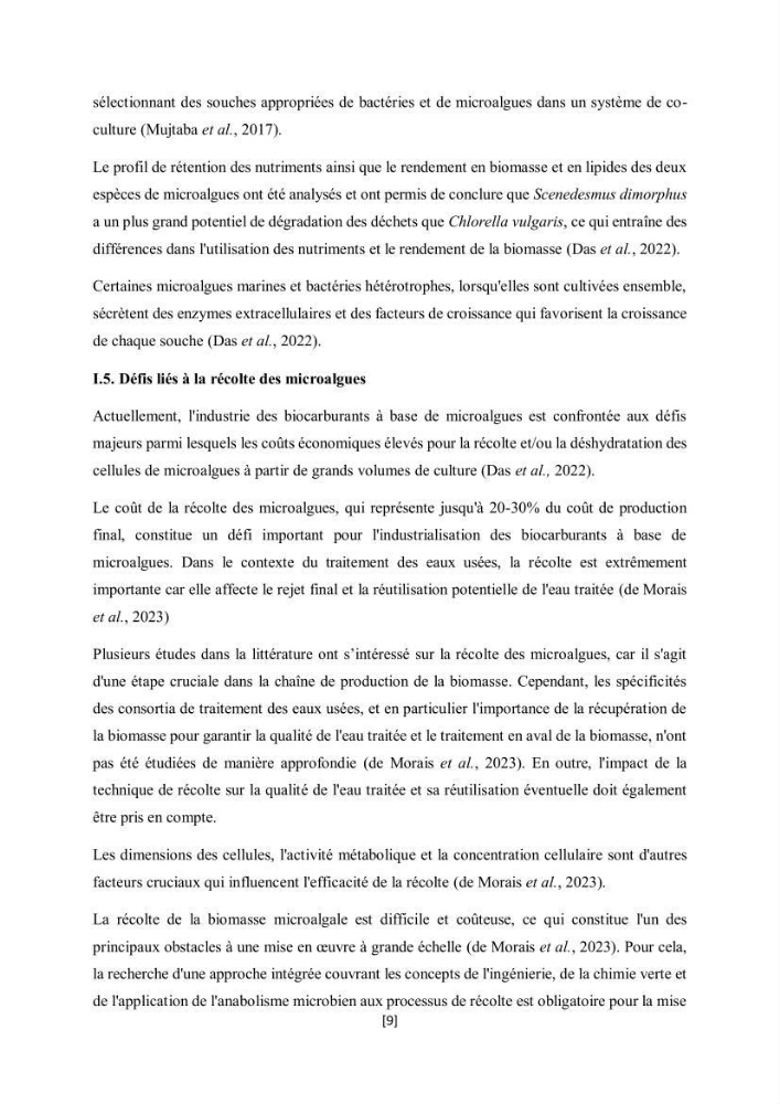Étude l\'éfficacité épuratoire de consortia microalgues - bactéries dans le traitement des eaux usées aquacoles