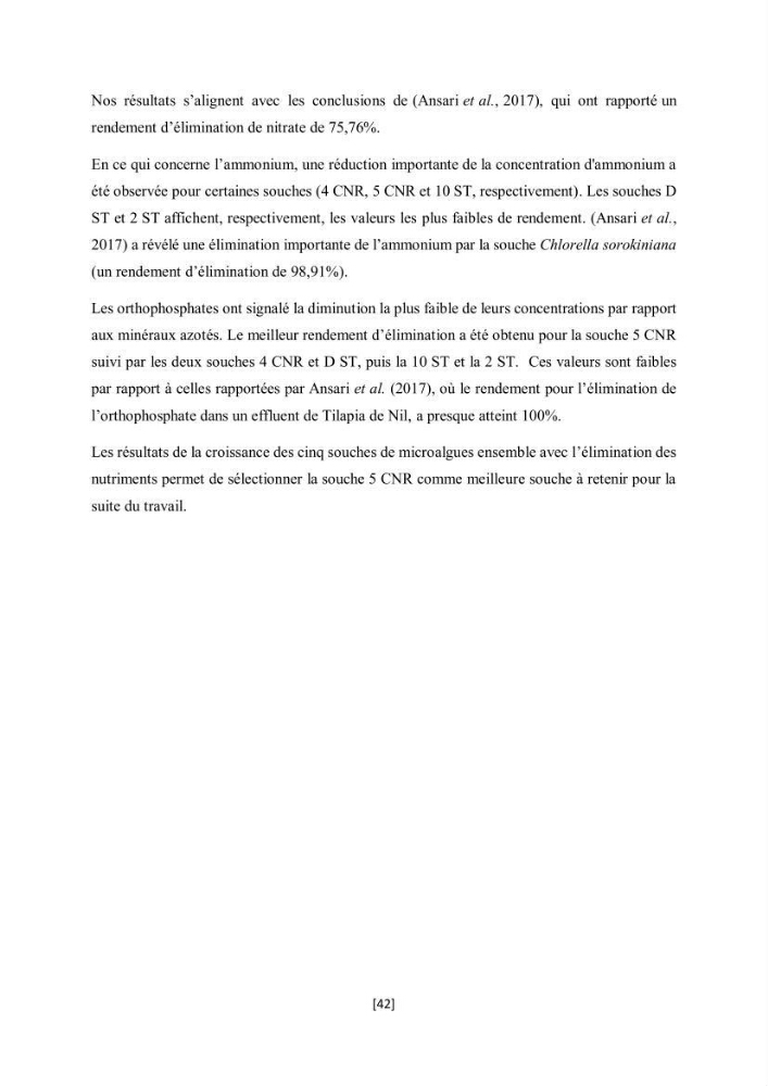 Étude l\'éfficacité épuratoire de consortia microalgues - bactéries dans le traitement des eaux usées aquacoles