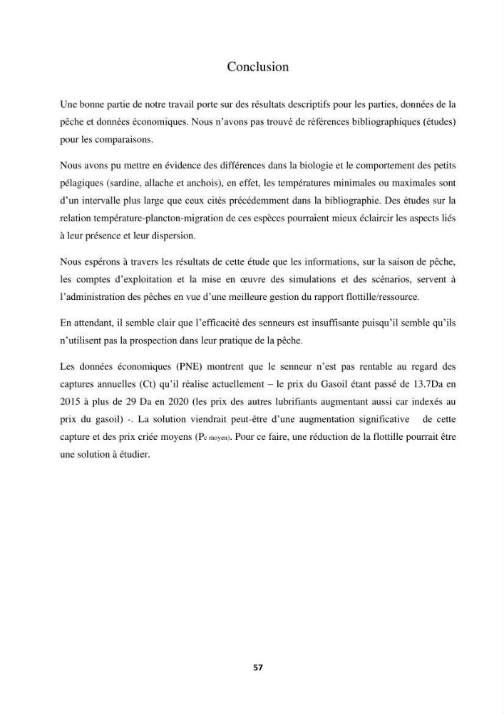 Approche sur l’impact de la température de surface sur l’efficacité Approche sur l’impact de la température de surface sur l’efficacité de la flottille sardinière de Zemmouri (Willaya de Boumerdes)