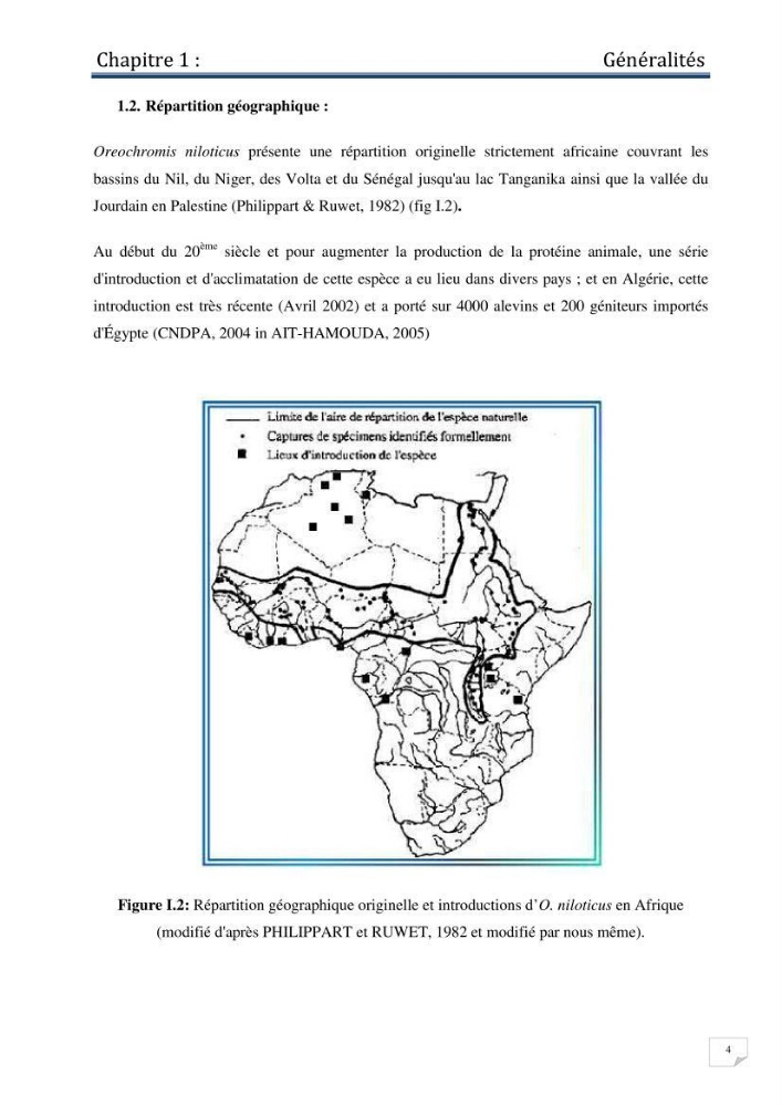 Production d\'alevins monosexe d\'oreochromis niloticus (Linnaeus, 1758) au niveau de la ferme piscicole ezzahra- wilaya de Ghardaia