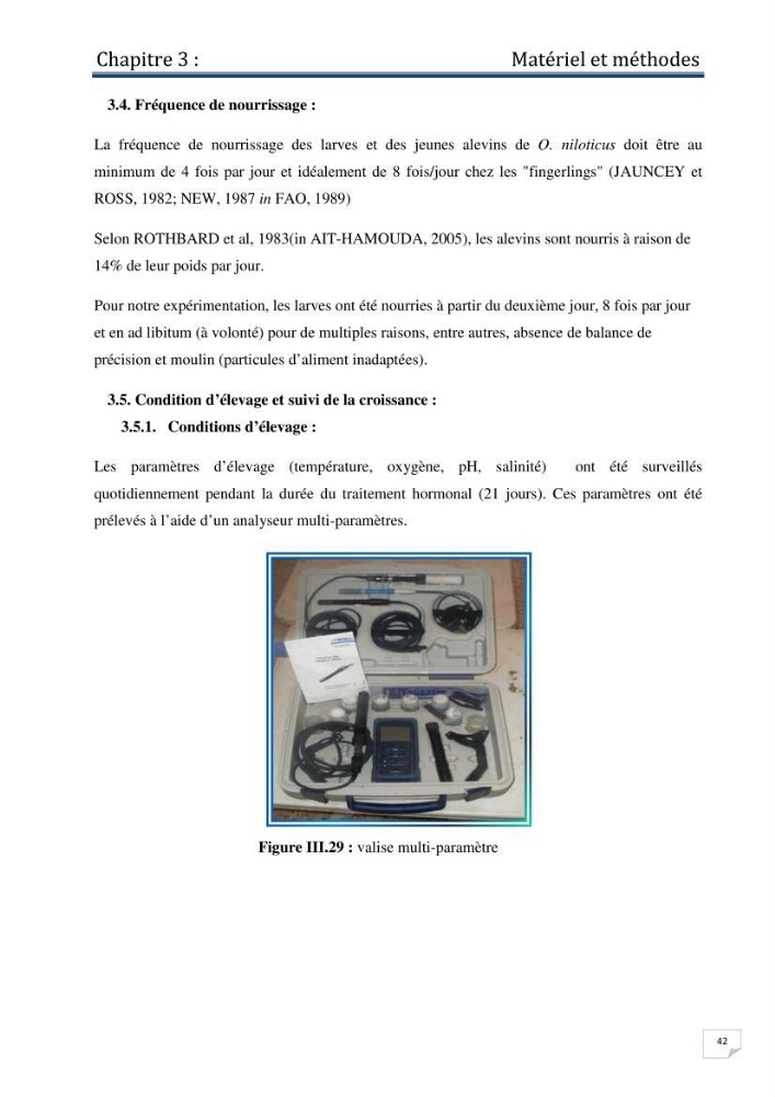 Production d\'alevins monosexe d\'oreochromis niloticus (Linnaeus, 1758) au niveau de la ferme piscicole ezzahra- wilaya de Ghardaia
