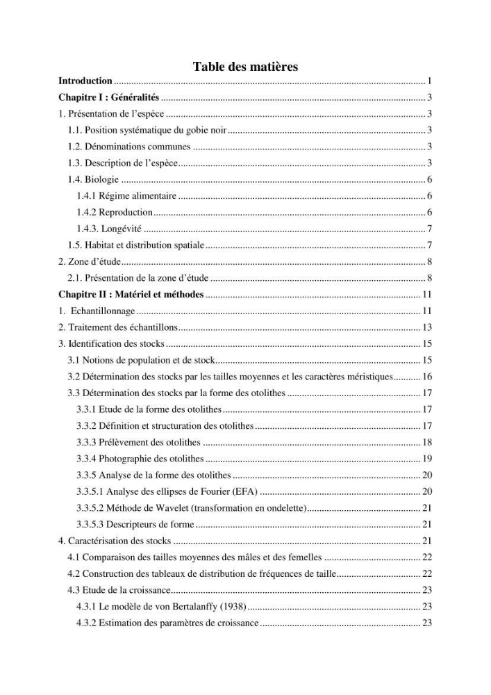 Contribution à l’étude du gobie noir Gobius niger L., 1785 (Actinopterygii, Gobiiformes) de la côte algérienne : dynamique des populations.