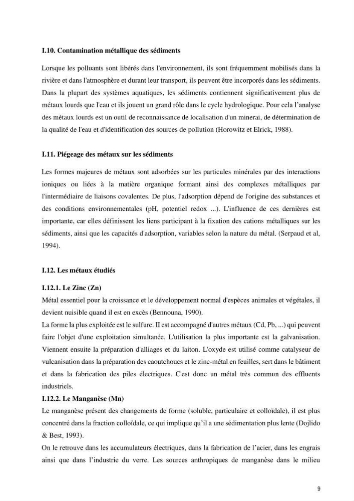 Monitoring de la pollution inorganique par les métaux dans le golf de Bejaia