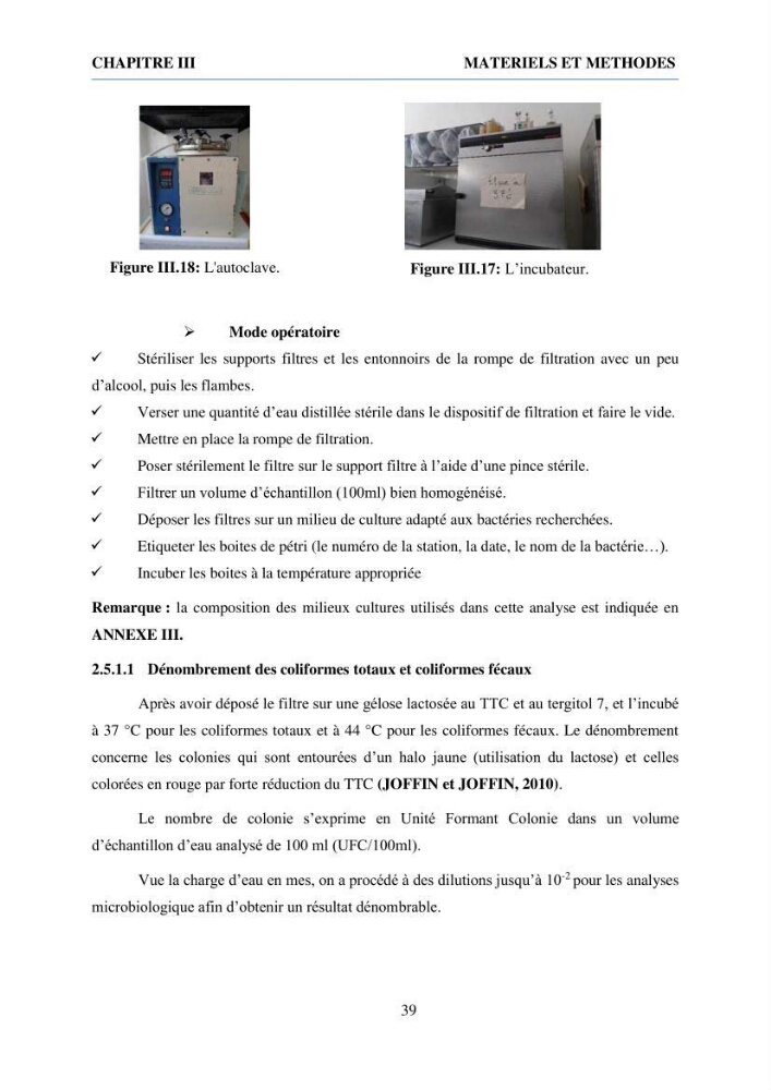 Qualité physico-chimique et bactériologique des eaux littorales