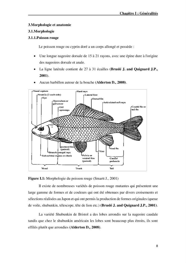 Maîtrise et suivi de la reproduction artificielle de quelques espèces de la famille des cyprinidés.