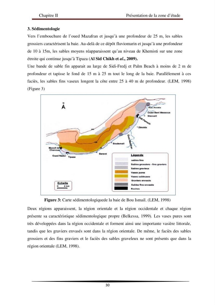 Analyse géostatistique de quelques paramètres de pollution côtière dans la baie de Bou-Ismail: