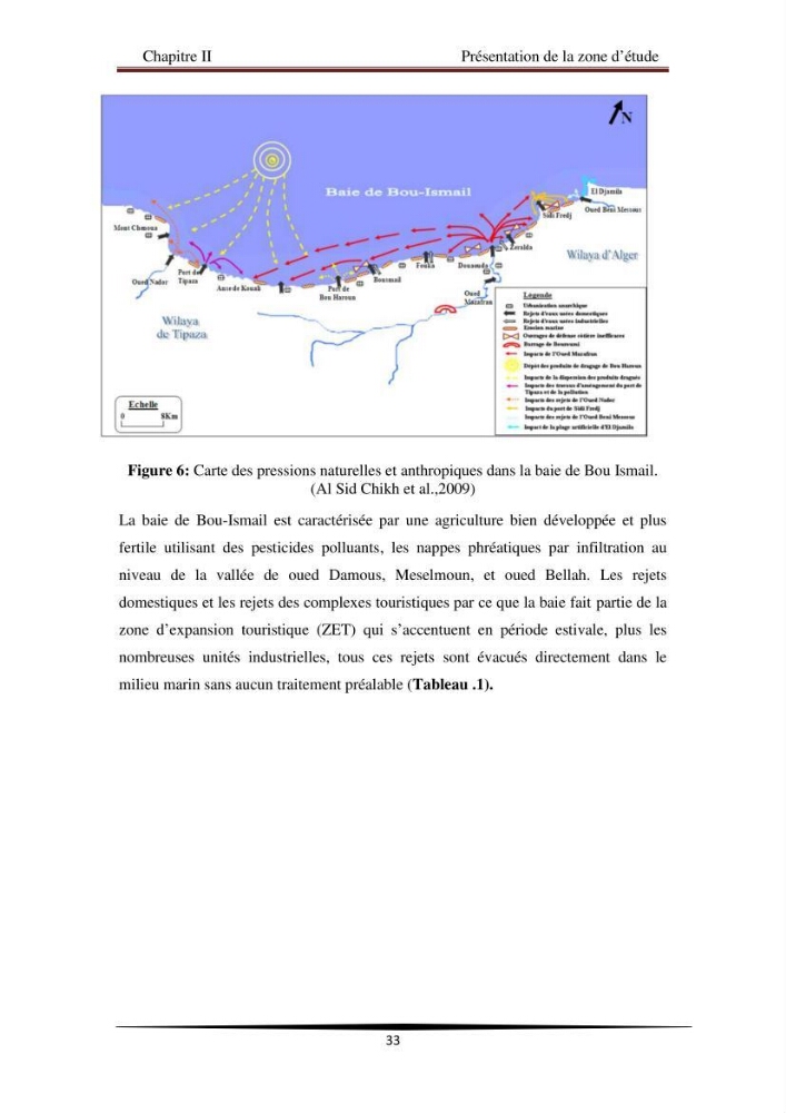 Analyse géostatistique de quelques paramètres de pollution côtière dans la baie de Bou-Ismail: