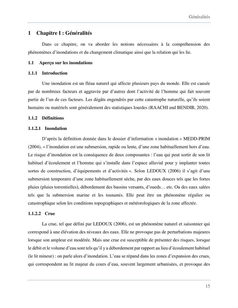 Etude de la vulnérabilité de la wilaya d’Alger aux inondations et estimation de leur variabilité spatio-temporelle