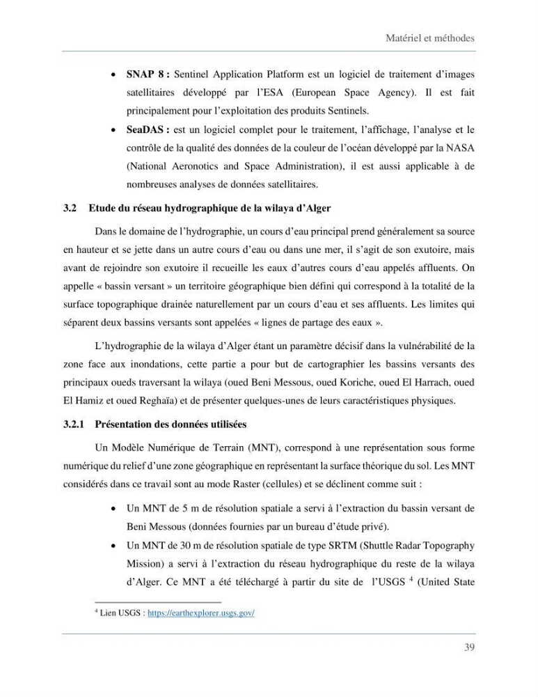 Etude de la vulnérabilité de la wilaya d’Alger aux inondations et estimation de leur variabilité spatio-temporelle