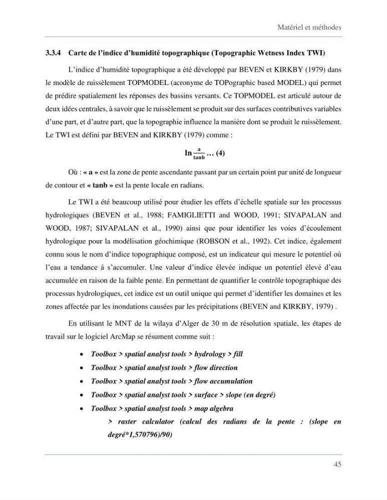 Etude de la vulnérabilité de la wilaya d’Alger aux inondations et estimation de leur variabilité spatio-temporelle