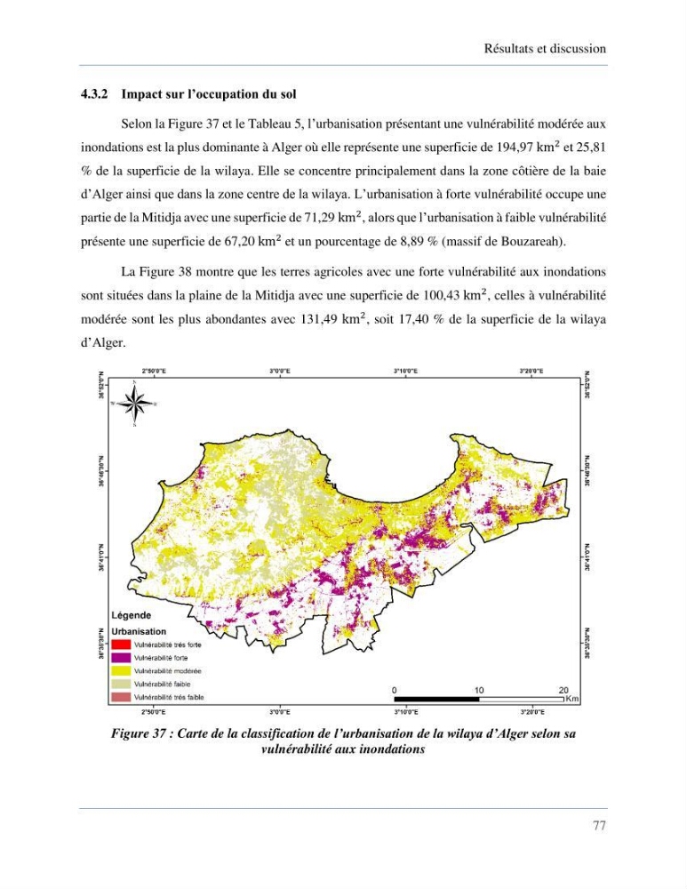 Etude de la vulnérabilité de la wilaya d’Alger aux inondations et estimation de leur variabilité spatio-temporelle