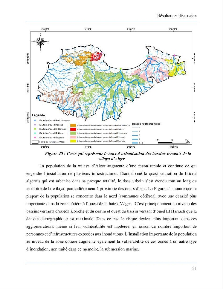 Etude de la vulnérabilité de la wilaya d’Alger aux inondations et estimation de leur variabilité spatio-temporelle