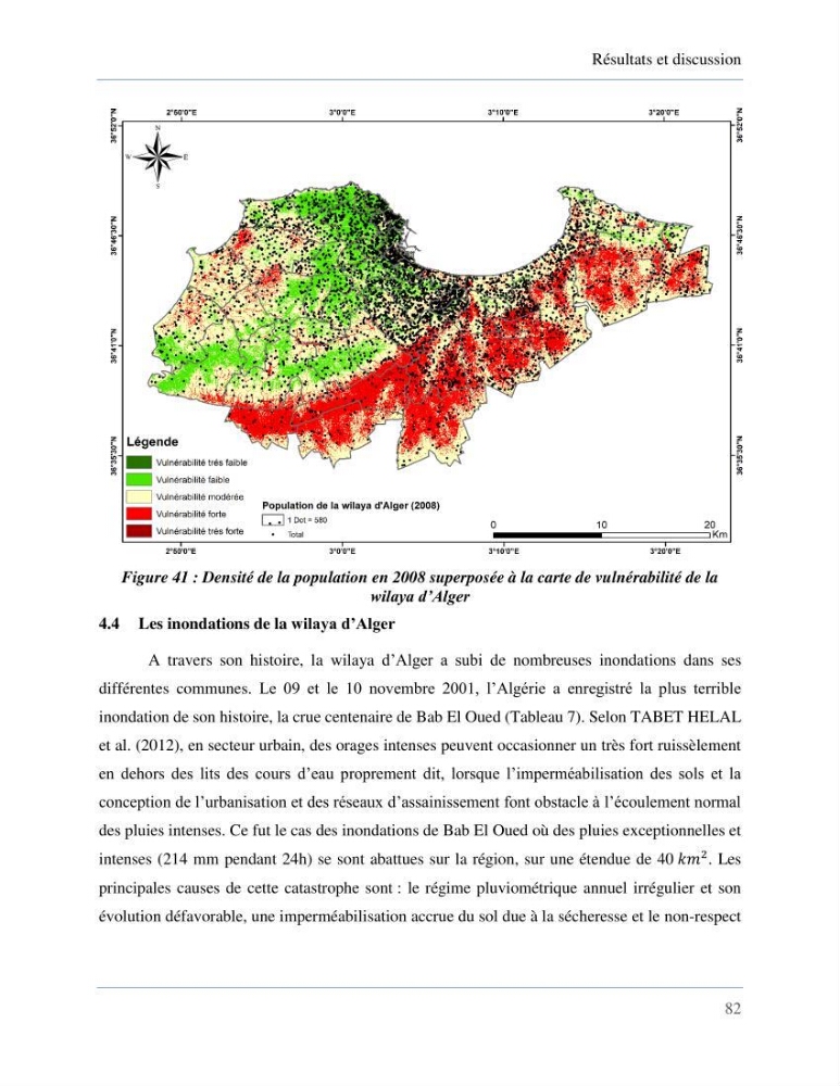Etude de la vulnérabilité de la wilaya d’Alger aux inondations et estimation de leur variabilité spatio-temporelle