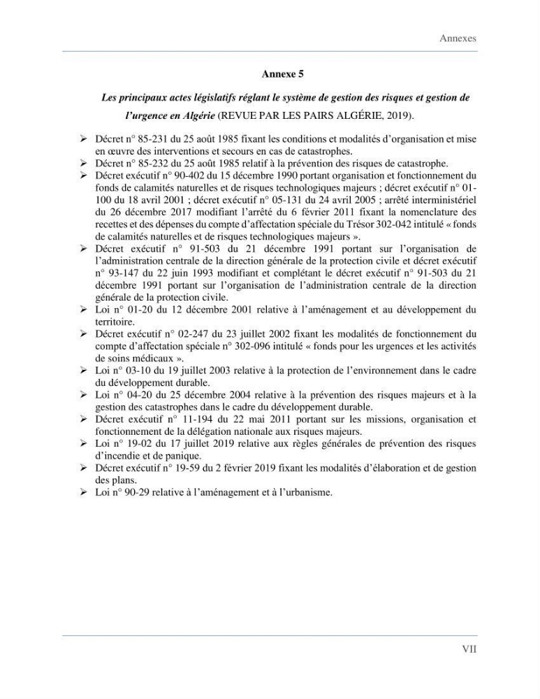 Etude de la vulnérabilité de la wilaya d’Alger aux inondations et estimation de leur variabilité spatio-temporelle