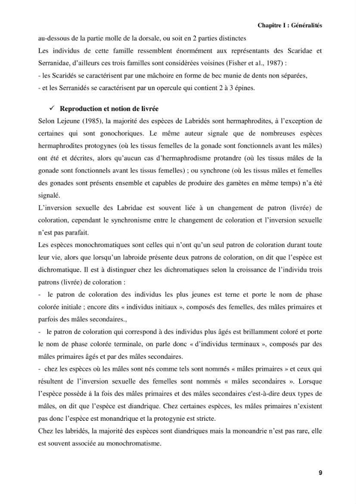 Contribution à l\'identification des pièces crâniènes et à l\'élaboration d\'une base de données ostéologiques.: cas des labridae, dans le bassin algerien