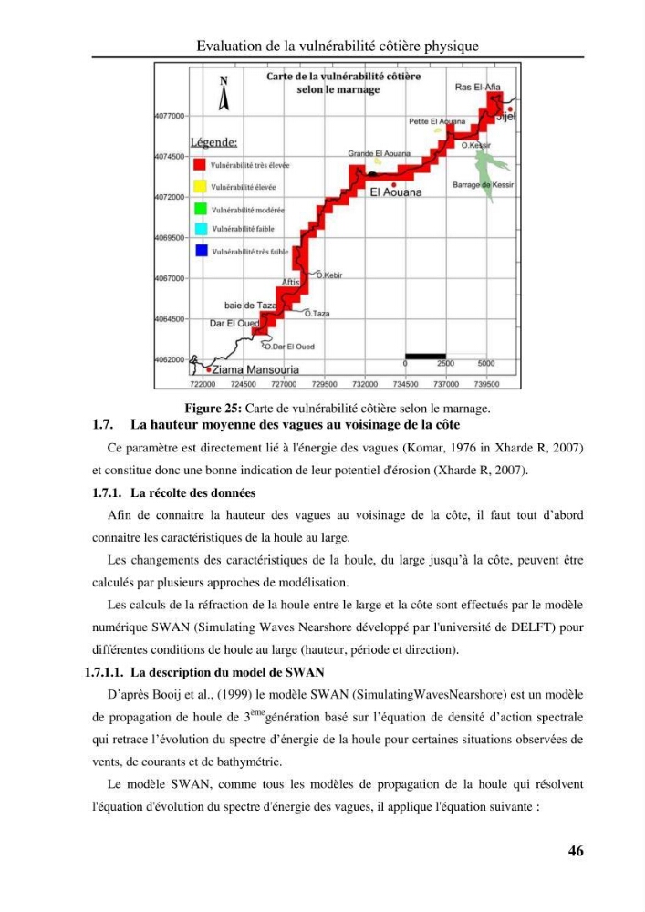 Evaluation de la vulnérabilité côtière du Parc National de Taza (wilaya de Jijel)