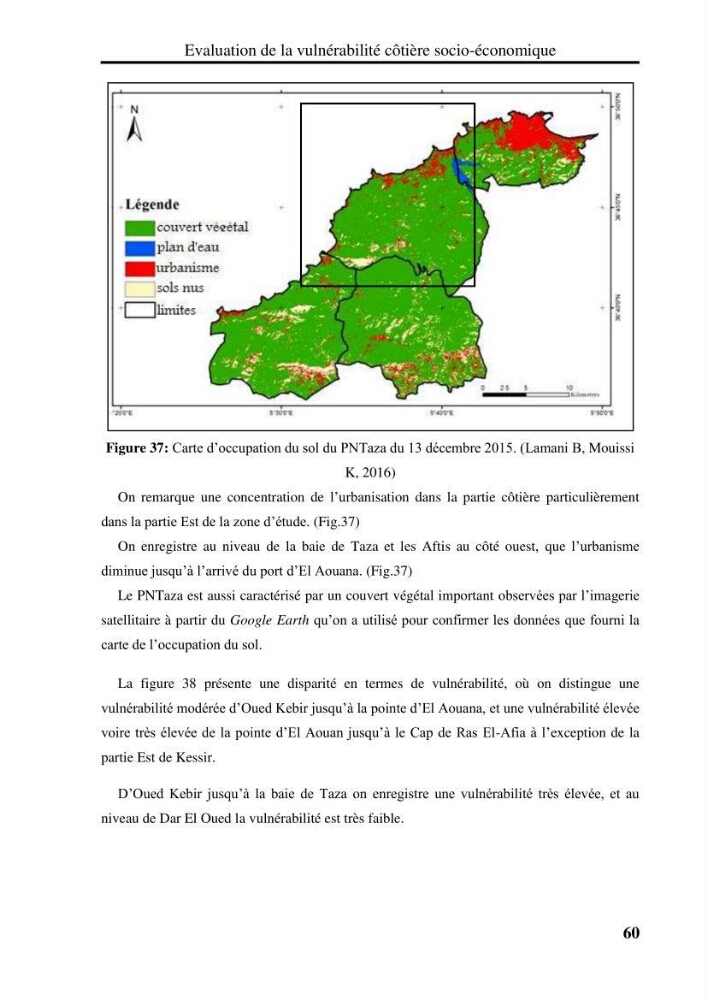 Evaluation de la vulnérabilité côtière du Parc National de Taza (wilaya de Jijel)