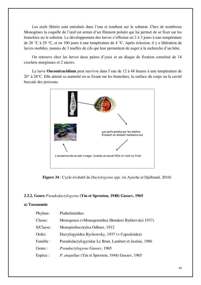 Inventaire de la parasitofaune des poissons dulcicoles d\'Algérie
