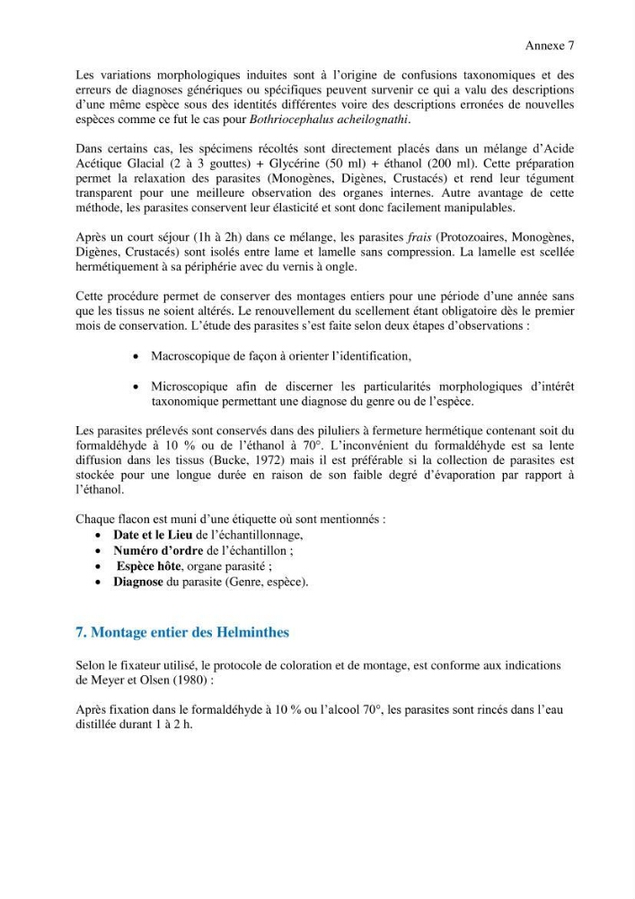 Inventaire de la parasitofaune des poissons dulcicoles d\'Algérie