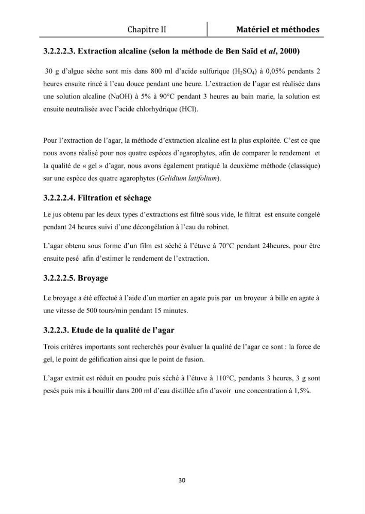Recherche des espèces algales à intérêt aquacole dans la région de Tipaza: utilisation et valorisation