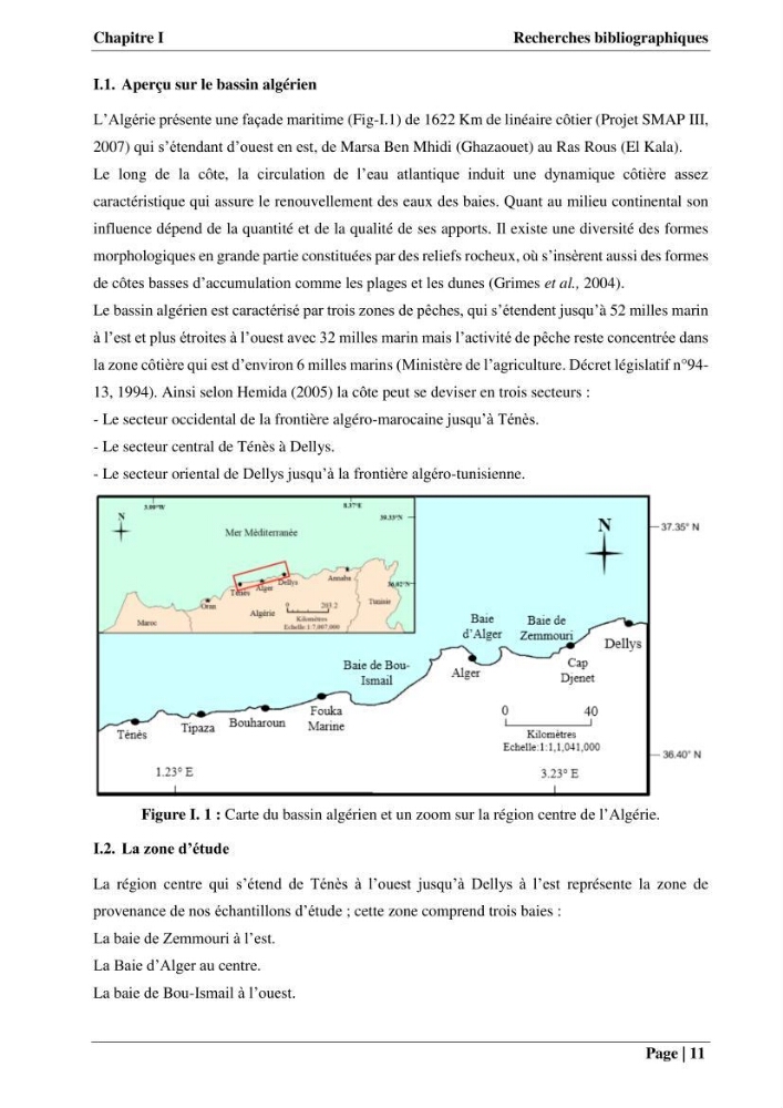 Contribution à la connaissance du pagre commun Pagrus pagrus (Linnaeus, 1758) de la région centre algérienne: Régime alimentaire, dynamique de la population et évalution du stock
