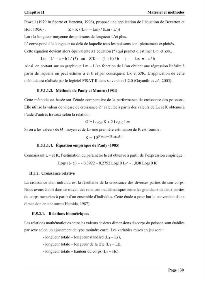 Contribution à la connaissance du pagre commun Pagrus pagrus (Linnaeus, 1758) de la région centre algérienne: Régime alimentaire, dynamique de la population et évalution du stock