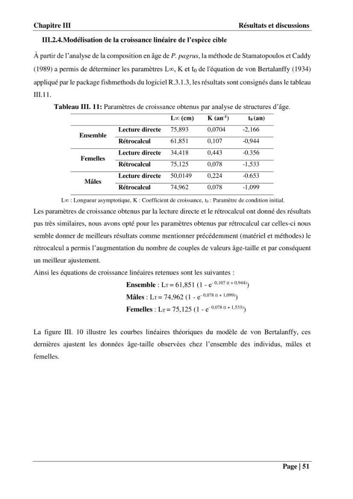Contribution à la connaissance du pagre commun Pagrus pagrus (Linnaeus, 1758) de la région centre algérienne: Régime alimentaire, dynamique de la population et évalution du stock