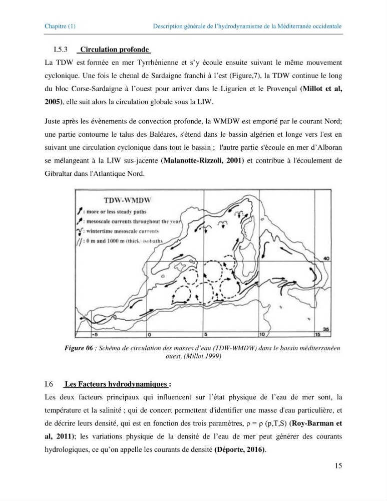 Etude de la circulation hydrologique dans la partie Est du Bassin Algérien (Chlef-Oran)