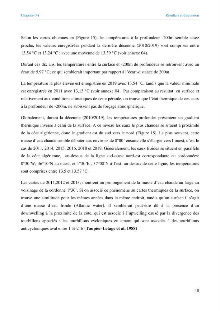 Etude de la circulation hydrologique dans la partie Est du Bassin Algérien (Chlef-Oran)