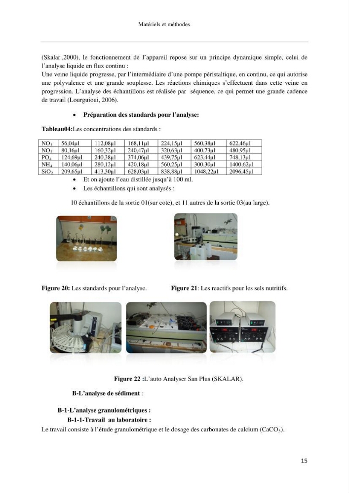 Les paramétres physico-chimiques et biologiques de la zone Ouest de Sidi-Fredj