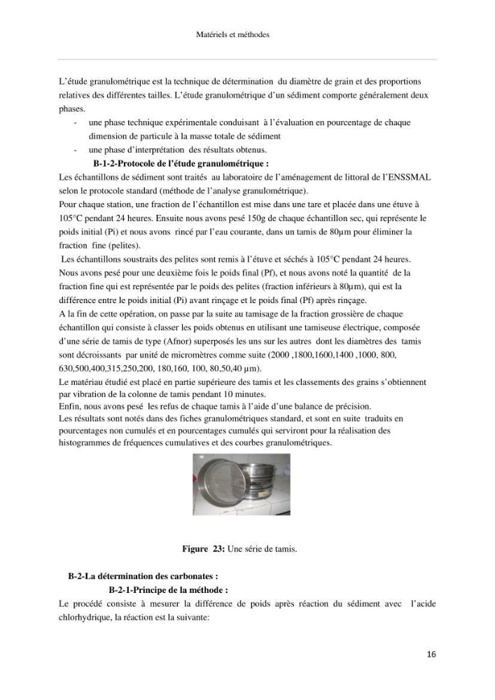 Les paramétres physico-chimiques et biologiques de la zone Ouest de Sidi-Fredj