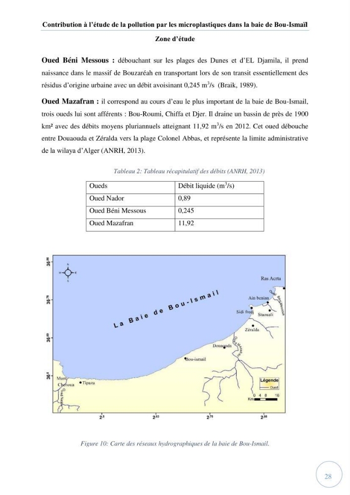 Contribution à l\'étude de la pollution par les micro-plastiques dans la baie de Bou-Ismail