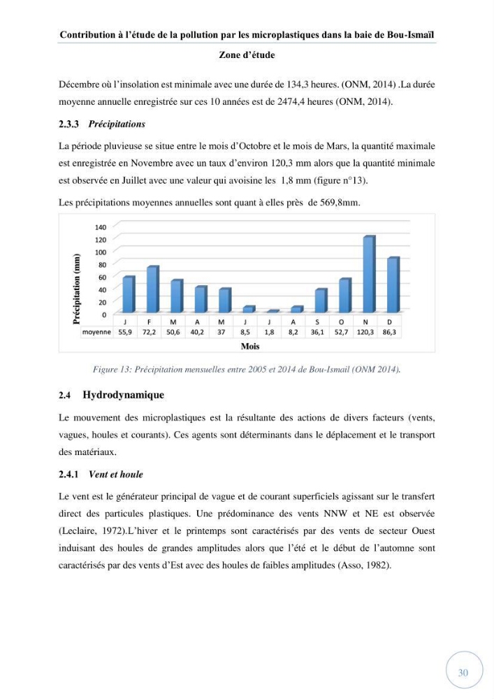 Contribution à l\'étude de la pollution par les micro-plastiques dans la baie de Bou-Ismail