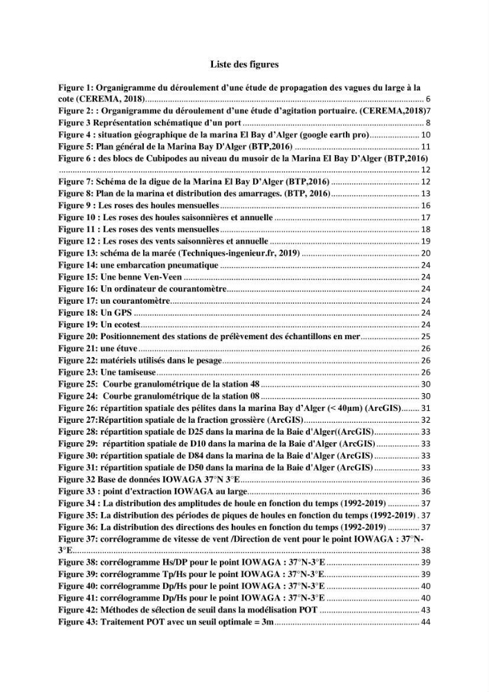 Modélisation hydrodynamique et étude d’agitation: (Cas de la Marina Bay D’Alger)