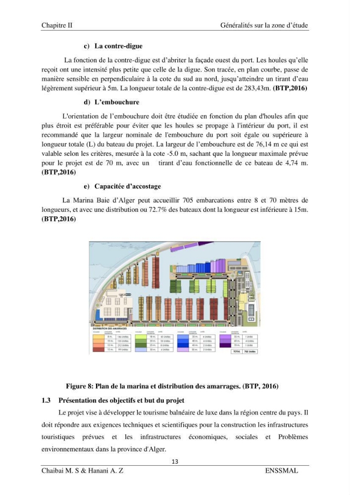 Modélisation hydrodynamique et étude d’agitation: (Cas de la Marina Bay D’Alger)