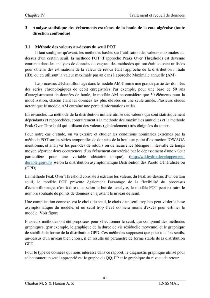 Modélisation hydrodynamique et étude d’agitation: (Cas de la Marina Bay D’Alger)