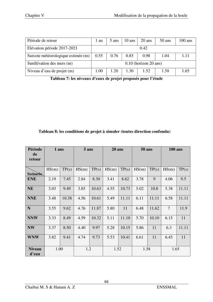 Modélisation hydrodynamique et étude d’agitation: (Cas de la Marina Bay D’Alger)