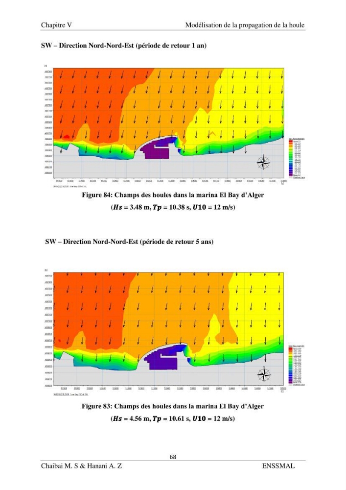 Modélisation hydrodynamique et étude d’agitation: (Cas de la Marina Bay D’Alger)