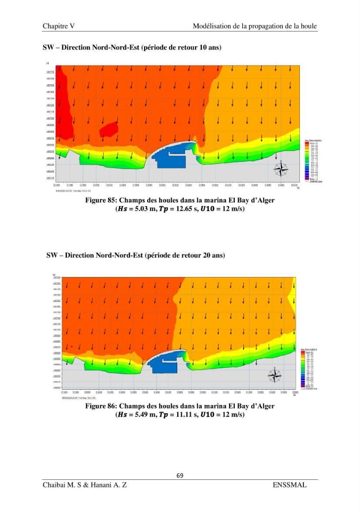 Modélisation hydrodynamique et étude d’agitation: (Cas de la Marina Bay D’Alger)