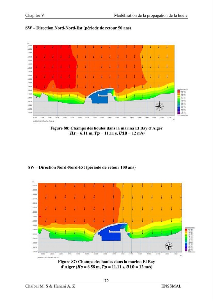 Modélisation hydrodynamique et étude d’agitation: (Cas de la Marina Bay D’Alger)